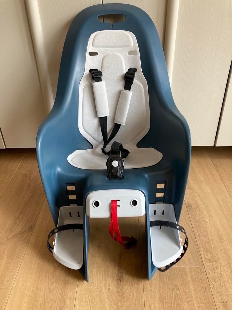 Siège de vélo bleu Decathlon, Vélos & Vélomoteurs, Enlèvement, Comme neuf, Siège arrière, Repose-pieds