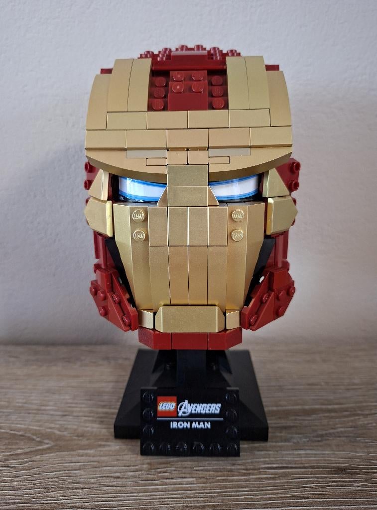 Lego set 76165 Helmets Marvel Iron Man, Gebruikt, Marvel, Ophalen of Verzenden, Complete set