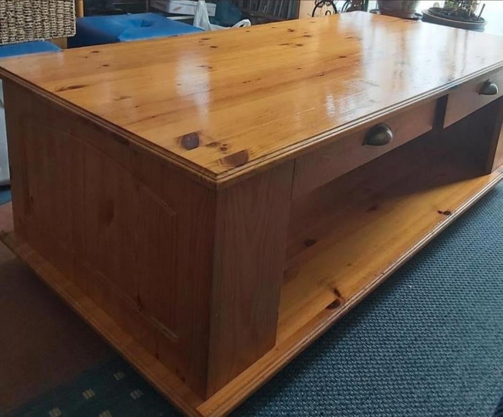 Table basse de salon en pin, Enlèvement, Pin