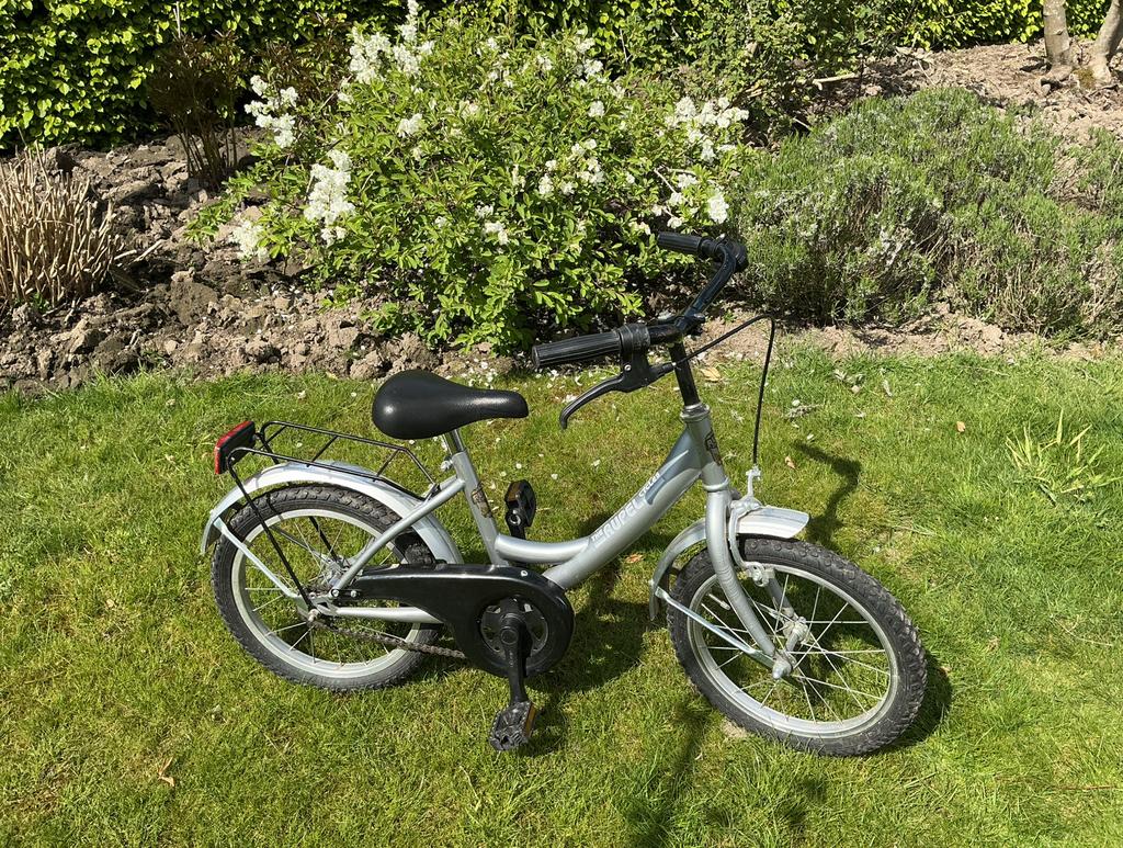 Kinderfiets grijs merk Rupel Cycles, Ophalen, Gebruikt