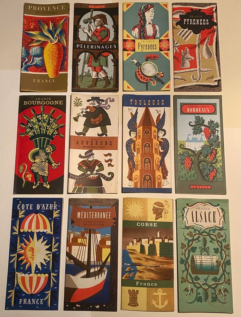 12 Franse brochures 1950 E Lancaster, Ophalen