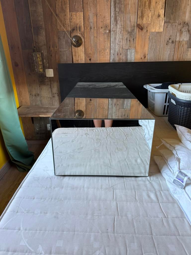 Table basse miroir neuve, Maison & Meubles, Neuf, 100 à 150 cm, Moins de 50 cm, Verre