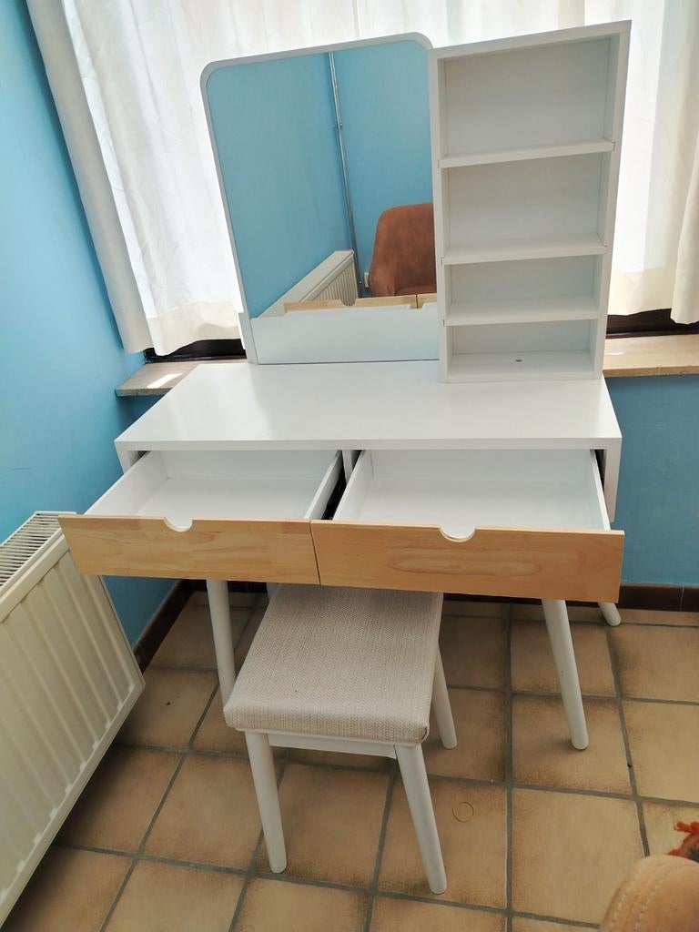 MEUBLE DE MAQUILLAGE - 1 PIED EST DÉTACHER - PHOTO / INFOS, Enlèvement, Utilisé