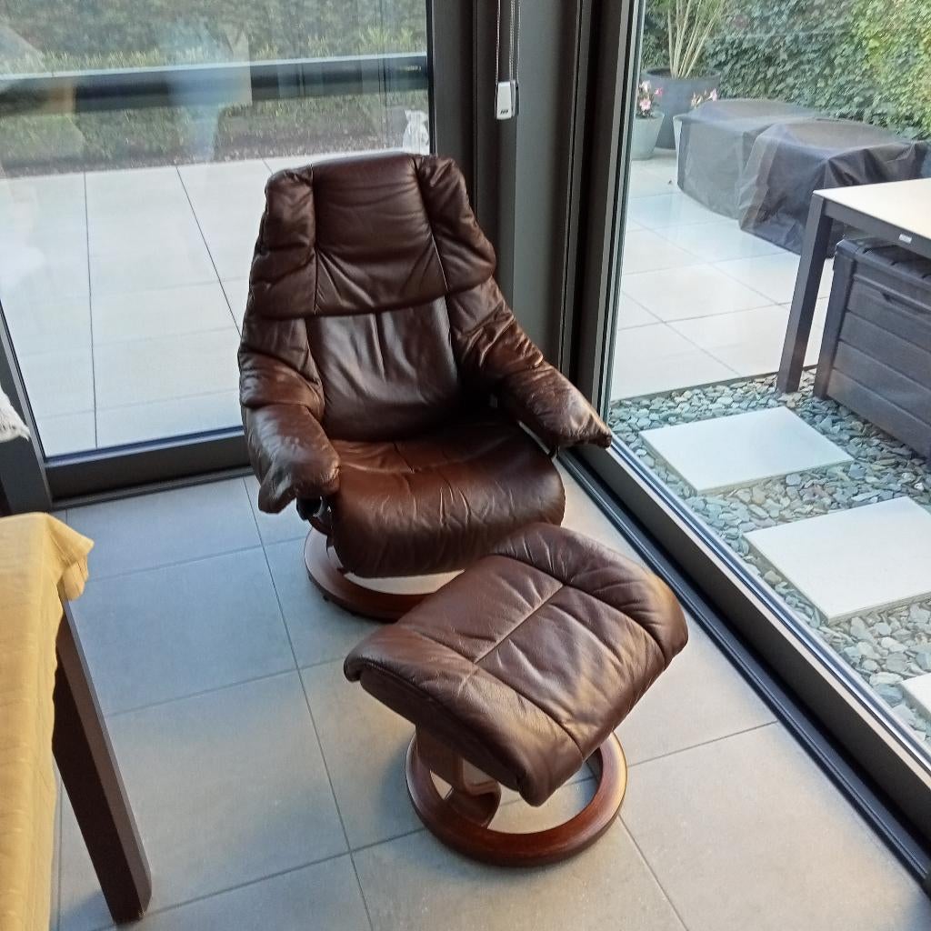 Zetel Stressless Reno Kleur: Bruin, Ophalen, Gebruikt, Eenpersoons, Minder dan 75 cm