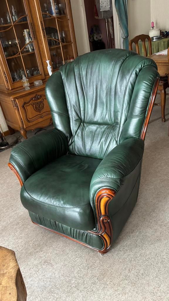 1 Canapé + 2 fauteuils en cuir !!!, Maison & Meubles, Enlèvement, Comme neuf, Cuir