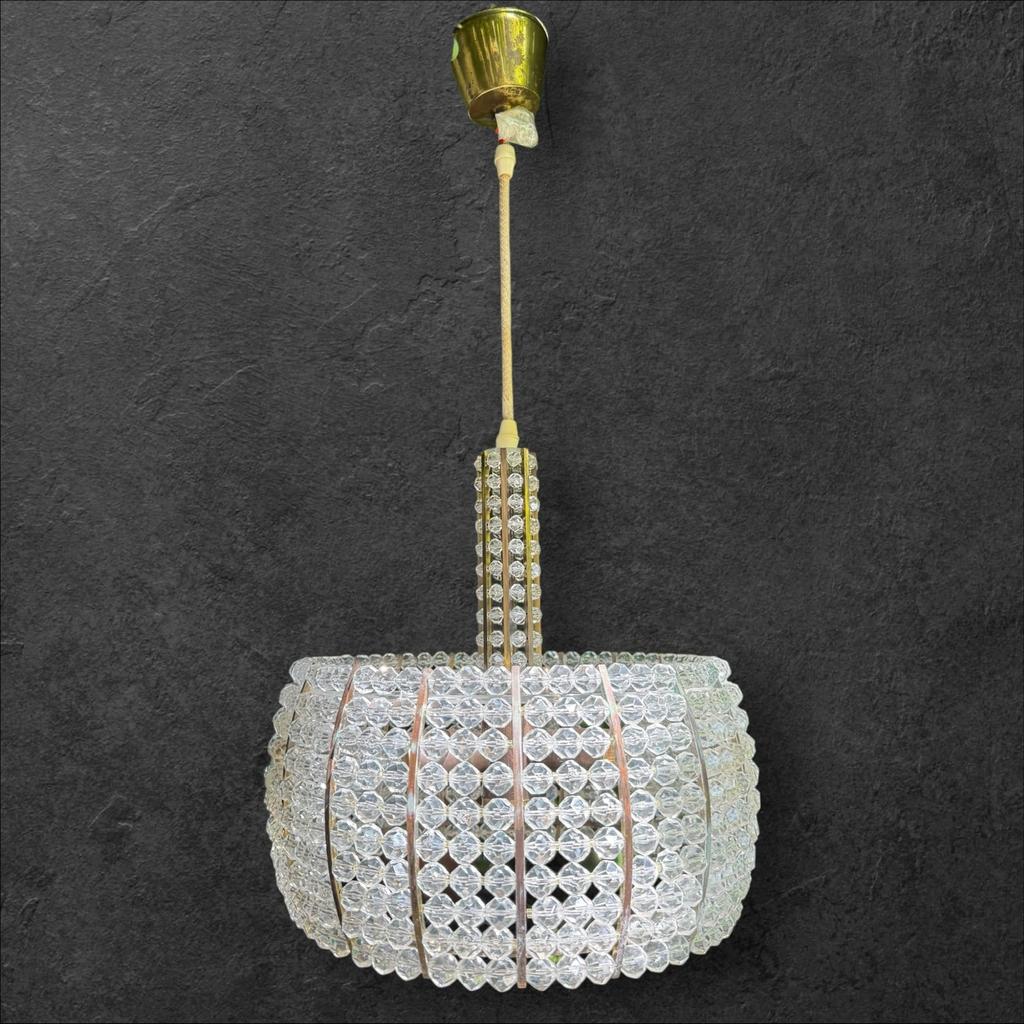 Lampe vintage par Emil Stejnar pour Rupert Nikoll, 1960, Maison & Meubles, Enlèvement ou Envoi, Utilisé, Verre, Vintage design mid century hollywood regency