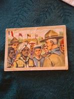 Prentje/Chromo : De eerste Jamboree/Chocolade Jacques, Enlèvement ou Envoi, Gravure, Utilisé, Autres sujets/thèmes