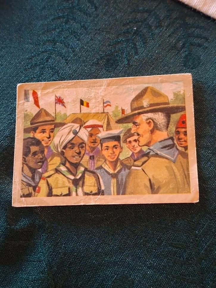 Prentje/Chromo : De eerste Jamboree/Chocolade Jacques, Collections, Photos & Gravures, Utilisé, Gravure, Autres sujets/thèmes