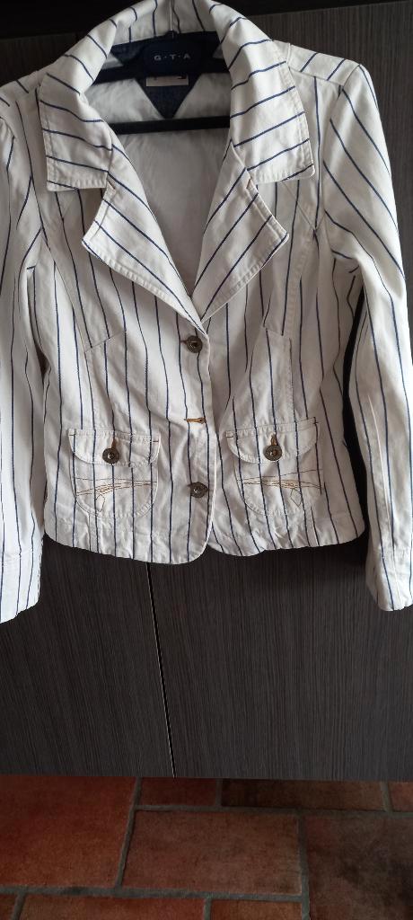 blauw gestreept vest Tommy Hilfiger maat S, Kleding | Dames, Truien en Vesten, Zo goed als nieuw, Maat 36 (S), Wit, Ophalen of Verzenden