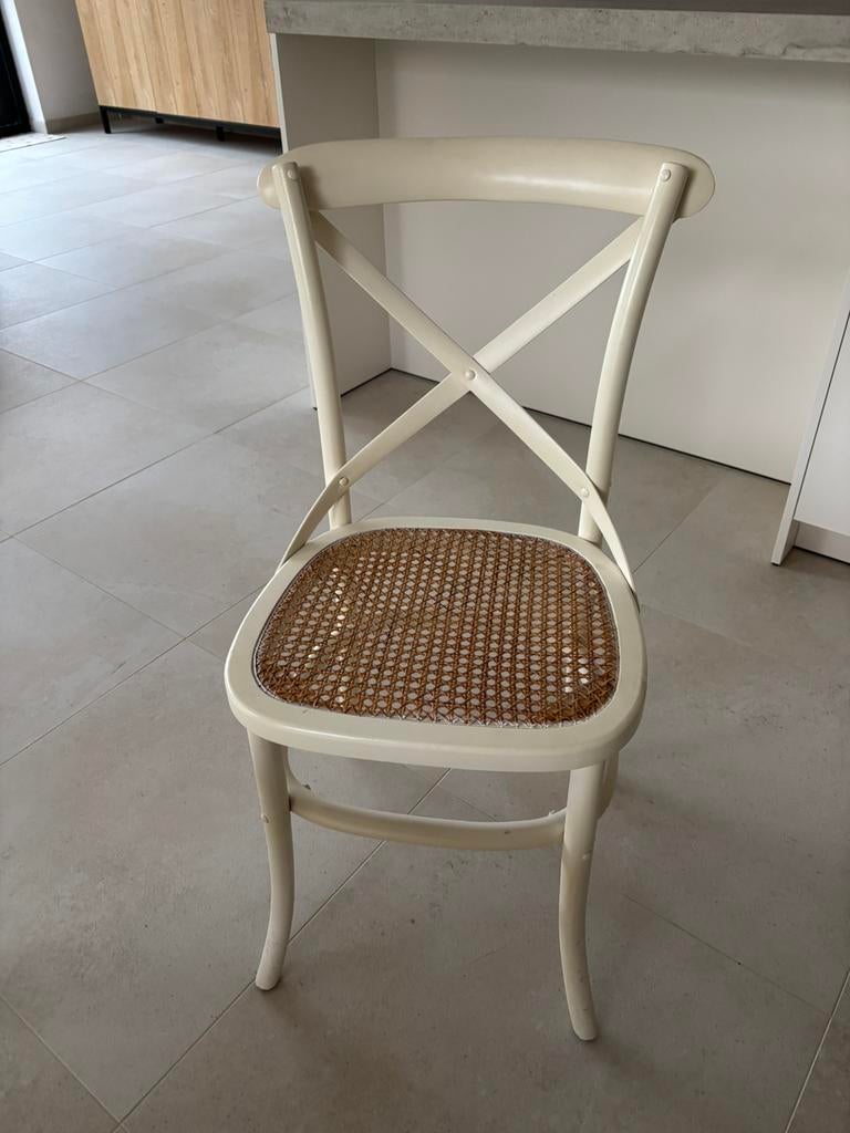 4 stoelen Flamant Newport, Ophalen, Gebruikt, Wit, Landelijk