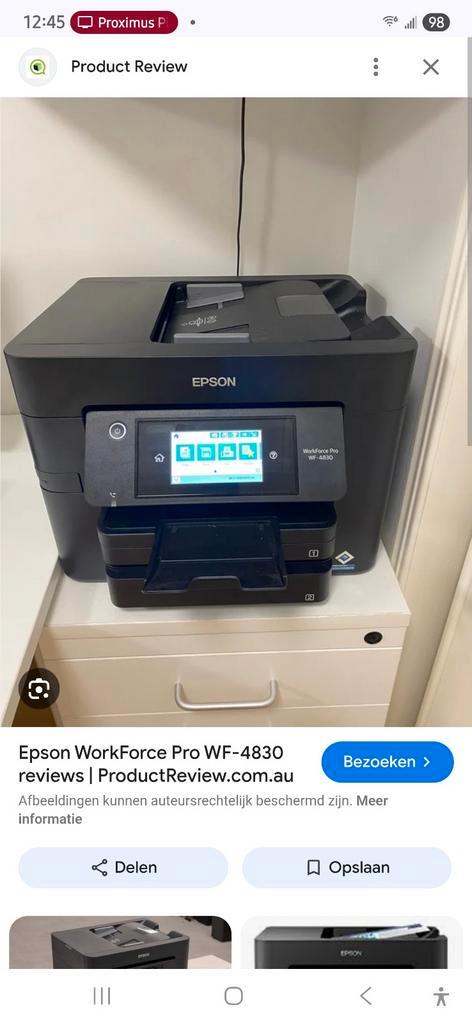 Epson WorkForce Pro WF-4830DTWF – duplex scan + ADF – Perfec, Informatique & Logiciels, Imprimantes, Imprimante, Imprimante à jet d'encre