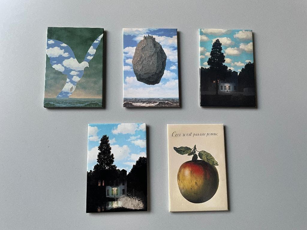 Magritte ijskastmagneten koelkastmagneten, Verzamelen, Ophalen of Verzenden, Nieuw