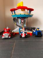 Paw patrol uitkijktoren met 3 voertuigen en pups, Ophalen of Verzenden, Zo goed als nieuw