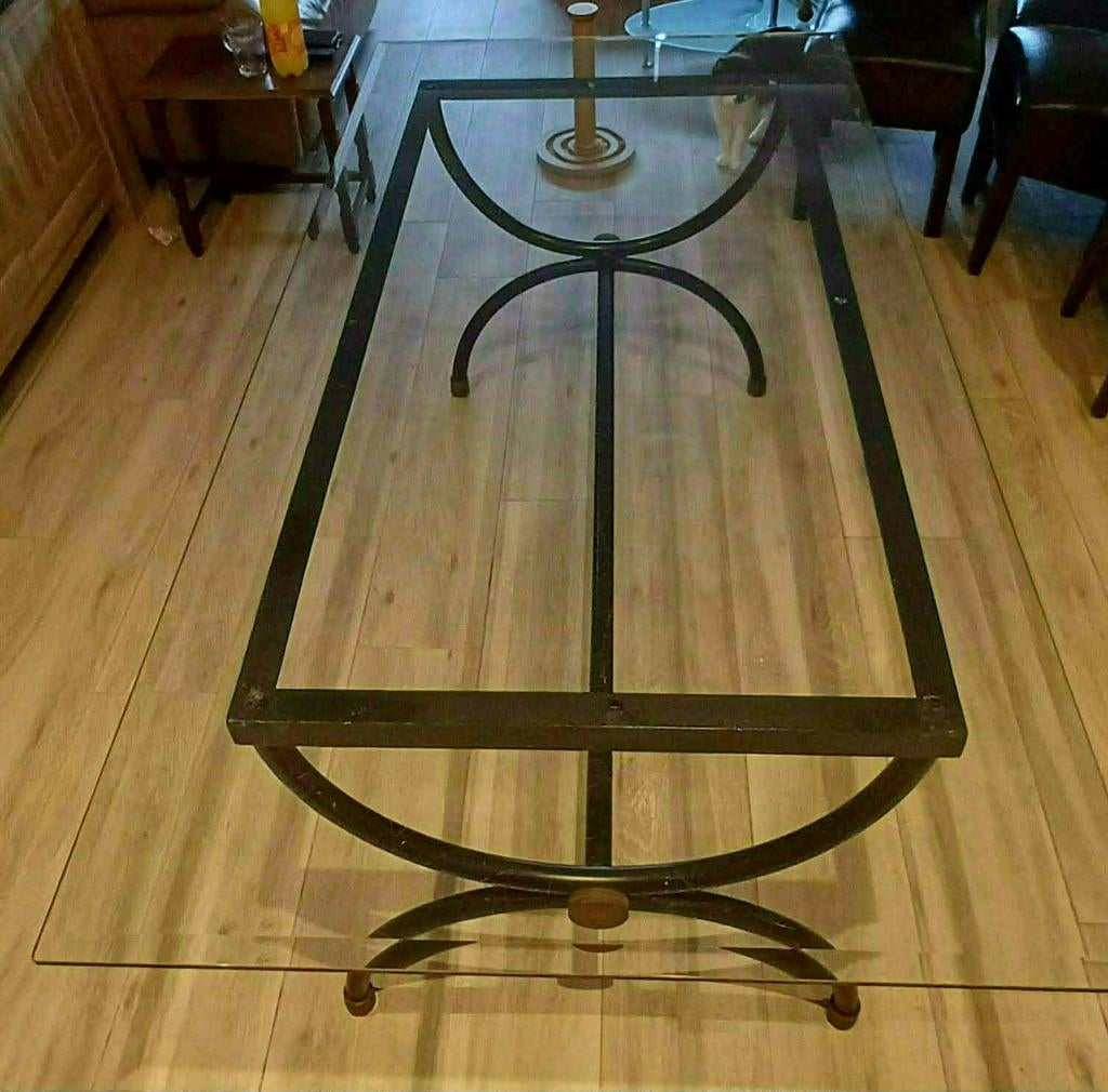 Table en verre, Cinq personnes ou plus, Verre, Enlèvement, Utilisé