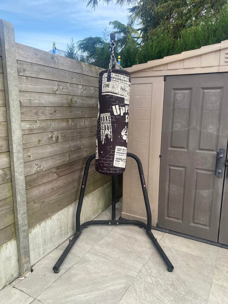 Bokszak met staander, Sports & Fitness, Boxe, Enlèvement, Utilisé, Sac de boxe