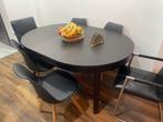 Table extensible ikea en bois noir, Enlèvement ou Envoi, Comme neuf
