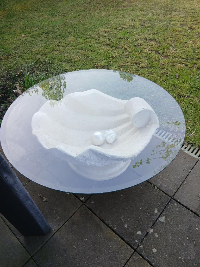 Salontafel, Maison & Meubles, Tables | Tables de salon, Enlèvement, Utilisé, Rond, Verre