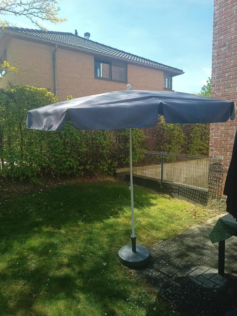 parasol & parasolvoet, Tuin en Terras, Parasols, Gebruikt, Parasolvoet, Minder dan 1 meter, Verstelbaar, Ophalen