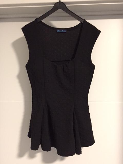 Peplum top zwart / Small, Kleding | Dames, Topjes, Zwart, Zo goed als nieuw, Bleu Marina, Ophalen of Verzenden