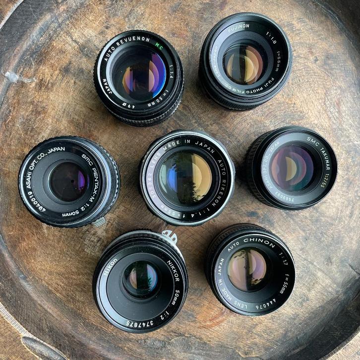 Objectifs 50 mm manuelle - M42 - Nikon F - Pentax K, TV, Hi-fi & Vidéo, Photo | Lentilles & Objectifs, Comme neuf, Lentille standard