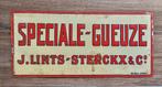 Blikken reclamebord Gueuze J Lints., Ophalen of Verzenden, Reclamebord