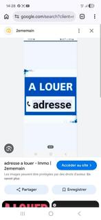 Adresse loué, Immo