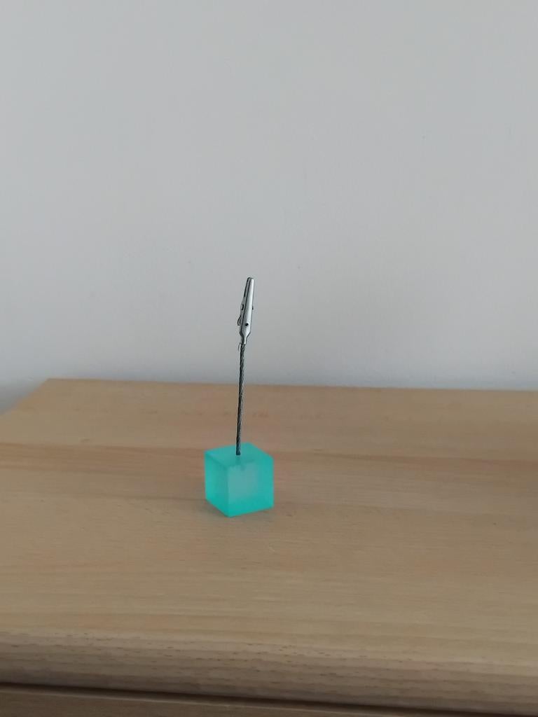 Hippe fotohouder / memohouder – Turquoise, Maison & Meubles, Enlèvement, Utilisé