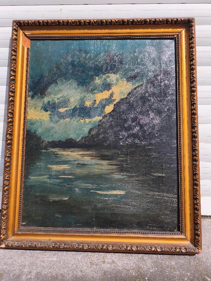 Huile sur toile signe m a delacroix 1930, Antiquités & Art, Art | Peinture | Classique, Enlèvement ou Envoi