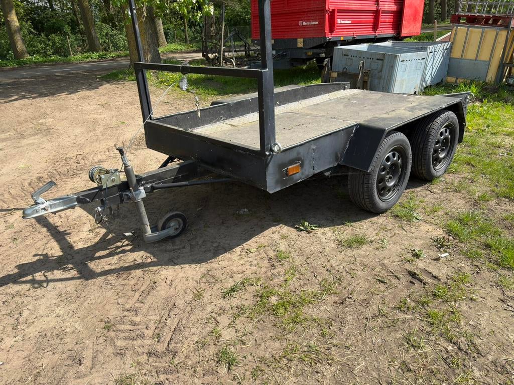 Saris dubbelas trailer, Ophalen of Verzenden, Gebruikt