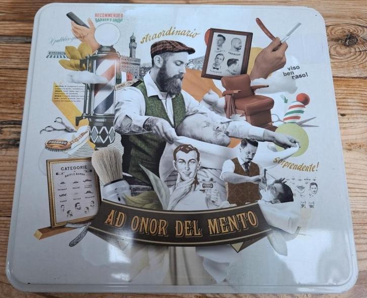 Italiaans Barber's shop blik,  PRORASO, Enlèvement ou Envoi, Utilisé, Autre