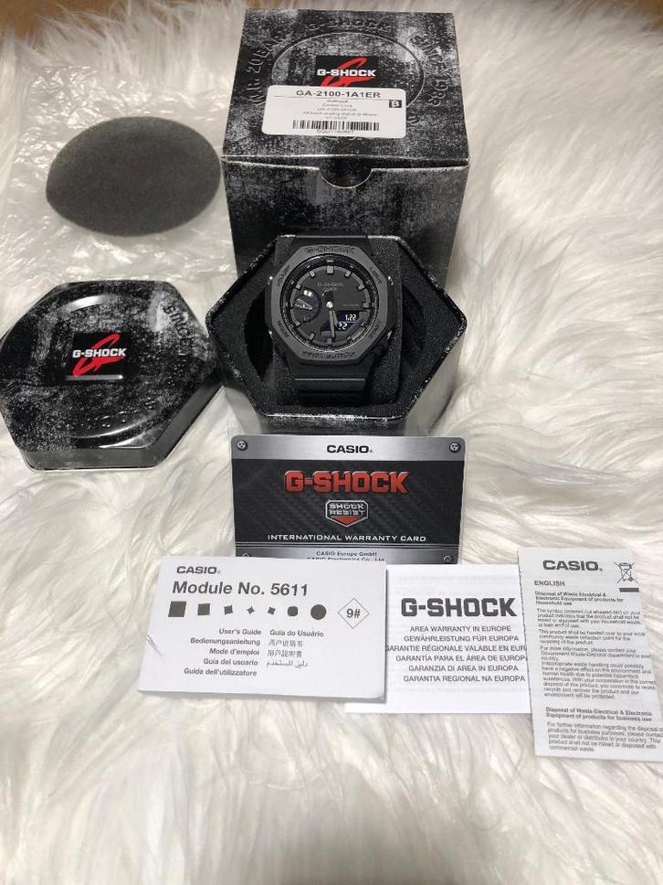 G-Shock GA-2100-1A1ER carbon core nieuw, Bijoux, Sacs & Beauté, Montres de sport, Neuf, Enlèvement