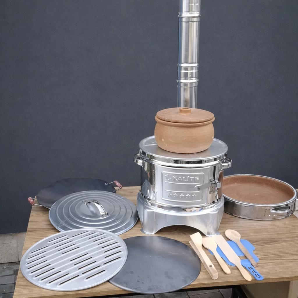 Houtkachel Kookset 16-delig - Compleet & Zonder Gas/Elektra, Ophalen of Verzenden, Zo goed als nieuw