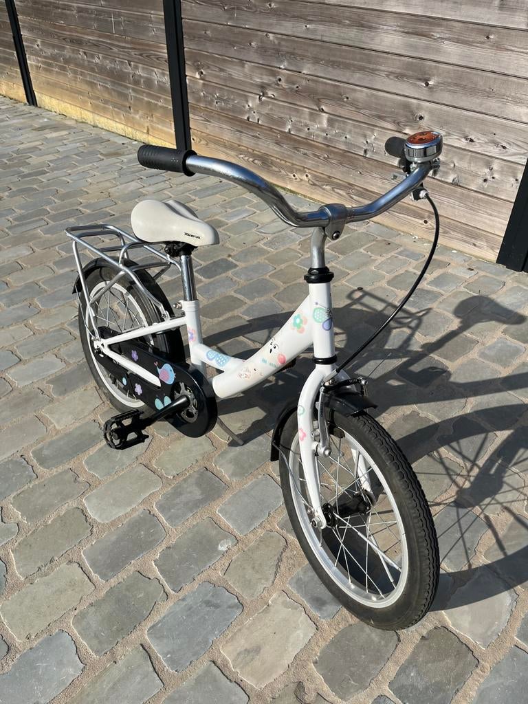 Witte kinderfiets Minerva 16 inch, Fietsen en Brommers, Ophalen, Gebruikt, 16 tot 20 inch
