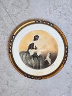 Art deco gravure, Antiek en Kunst, Kunst | Etsen en Gravures, Ingelijst, Dagelijks leven, Ets, Ophalen of Verzenden