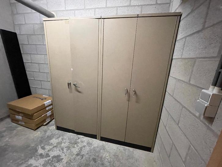 2x Metalen dossierkast archiefkast - kantoorkast - beige, Huis en Inrichting, Kasten | Roldeurkasten en Archiefkasten, Gebruikt