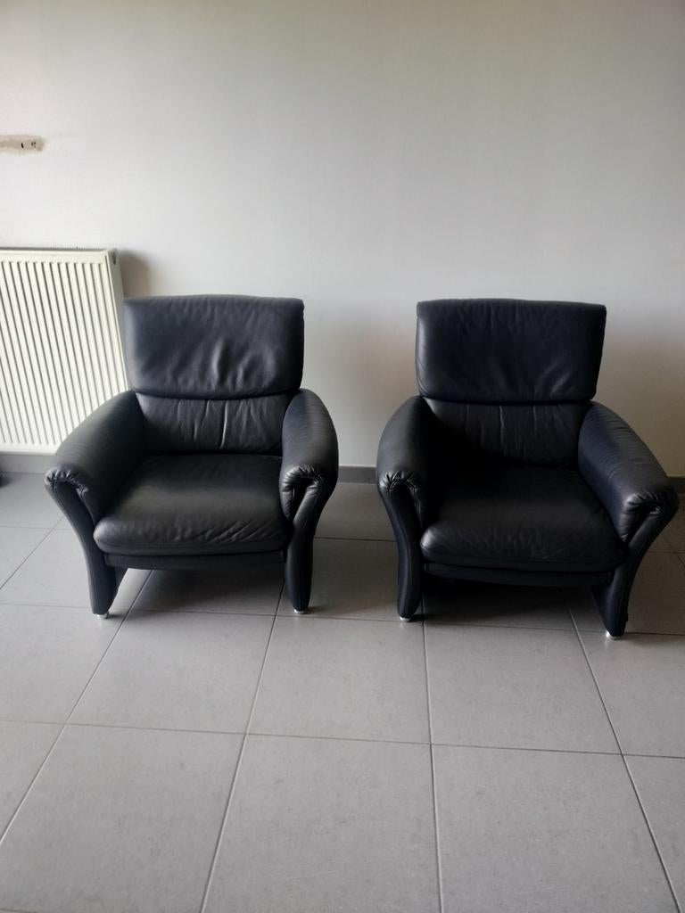 Twee comfortabele leren zetels., Enlèvement