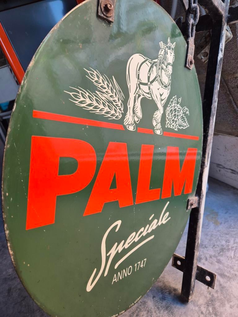 Potence double face émaillée palm, Verzamelen, Merken en Reclamevoorwerpen, Ophalen