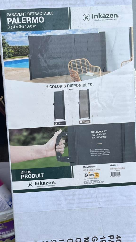 Paravent rétractable, Jardin & Terrasse, Enlèvement, Comme neuf