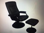 fauteuil cuir avec repose pied, Maison & Meubles, Enlèvement, Neuf, Cuir, Moderne