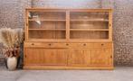 Teak xxl buffetkast/vitrinekast GRATIS LEVERING, Ophalen, Met deur(en), 200 cm of meer, Teakhout