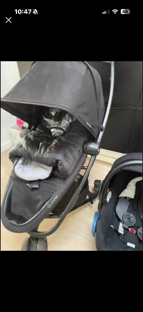 Kinderwagen + maxi-cosi (incl adapters), Kinderen en Baby's, Kinderwagens en Combinaties, Gebruikt, Kinderwagen, Quinny, Met autostoeltje