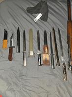 Lot de 5 Baïonnettes (FN 49, Garand, K31/57, AKM, 98k), Collections, Enlèvement ou Envoi, Armée de terre, Couteau ou Poignard