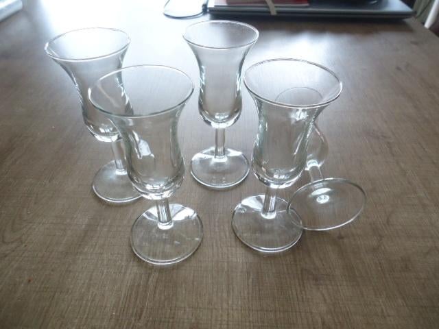 5 jeneverglaasjes, Ophalen, Zo goed als nieuw, Borrel- of Shotglas