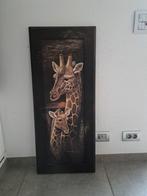 Baby en moedergiraf in kader, Ophalen