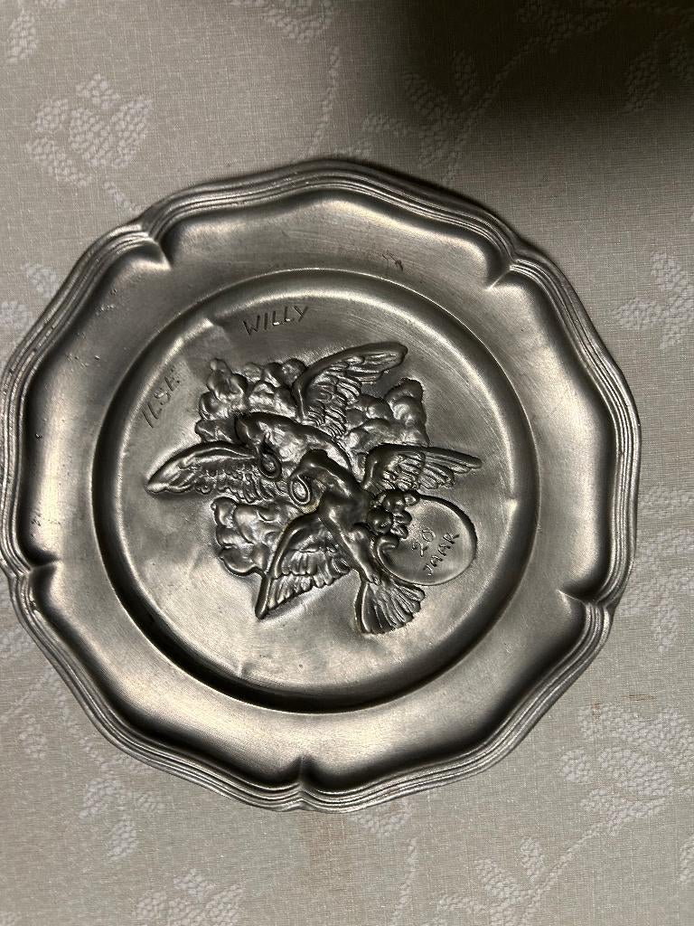 Prachtig Tinnen bord, Antiek en Kunst, Antiek | Tin, Ophalen