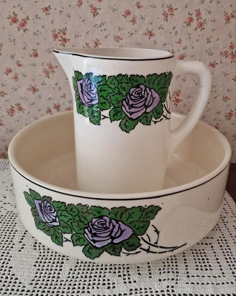 Vase de toilette et bassin, Antiquités & Art, Enlèvement