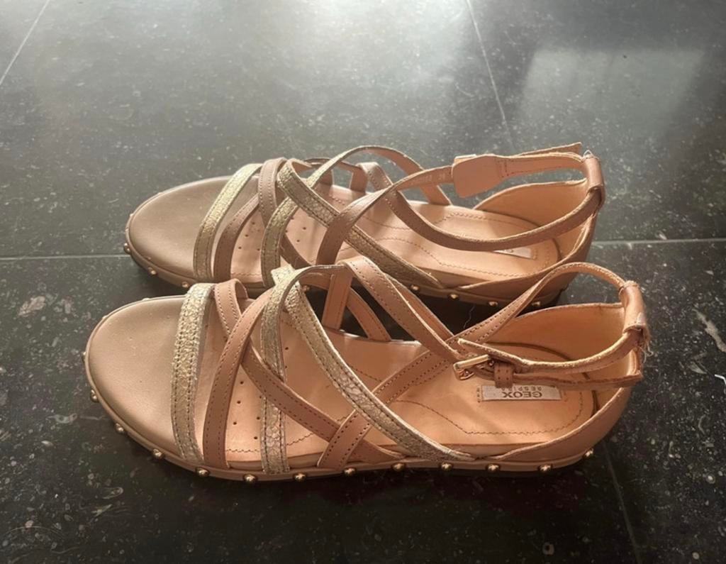 Sandales, Beige, Enlèvement, Porté, Sandales et Mûles