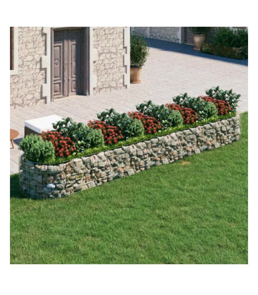 Steenkorf ovaal met plantenbak, Ophalen, Zo goed als nieuw