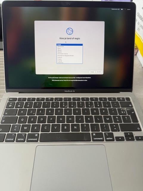 Apple Macbook Air 13 Inch., 256 GB, Moins de 2 Ghz, Utilisé, Azerty