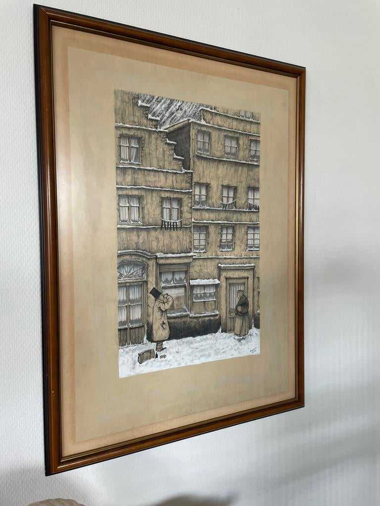 Marcel Demuyter 70x50 cm PASTERSHOL, Antiquités & Art, Enlèvement ou Envoi